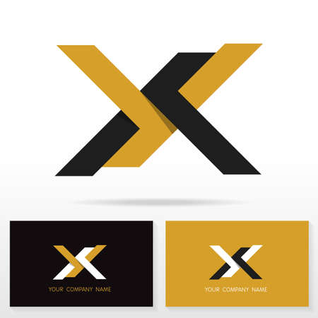 Letter X logo design. Business vector sign. Business card templates.のイラスト素材