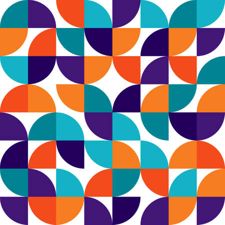 Abstract geometrical seamless background pattern. Colorful vector background in vintage style.のイラスト素材