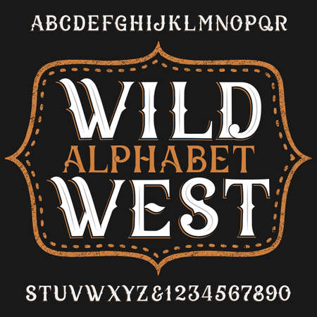 Wild west alphabet fontのイラスト素材