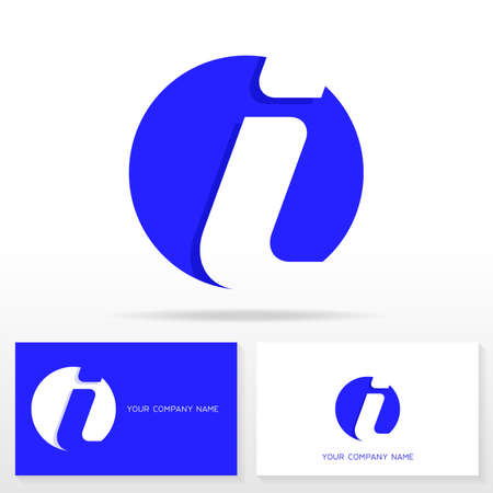 Letter I design - vector sign. Business card templates.のイラスト素材
