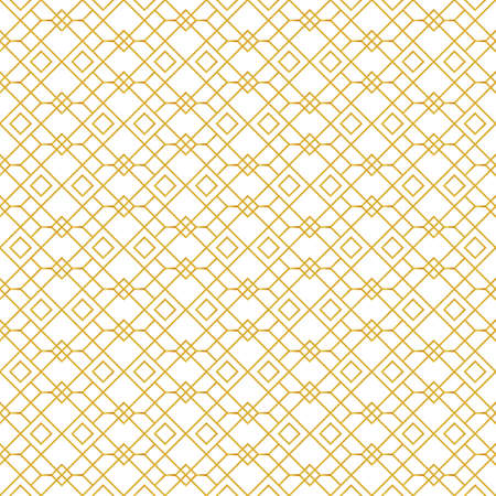 Golden seamless pattern. Abstract geometric background. Vector geometric texture on a white background.のイラスト素材