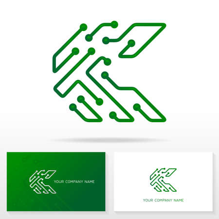 Letter From logo design vector sign - Stock vector. Business card templates.のイラスト素材