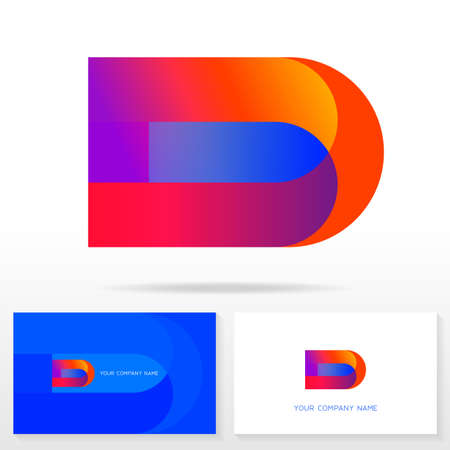 Letter D logo design vector sign - Stock vector. Business card templates.のイラスト素材