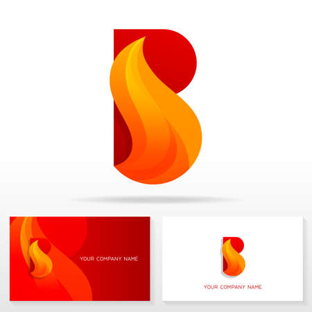 Letter B logo icon design template elements. Business card templates.のイラスト素材