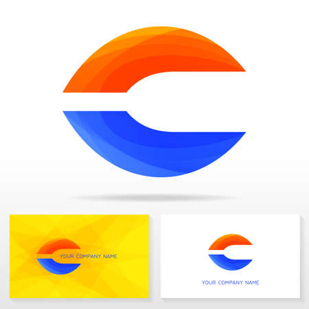 Letter C logo and business card templates. Business sign.のイラスト素材