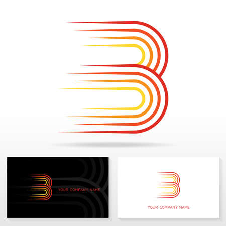 Letter B icon design - vector sign. Business card templates.のイラスト素材