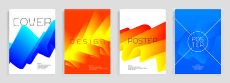 Modern poster templates. Abstract vector background with colorful shapes. Cover, brochure futuristic design.のイラスト素材
