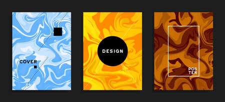 Modern cover templates. Fluid colors. Abstract barble vector background. Poster, brochure, flyer...