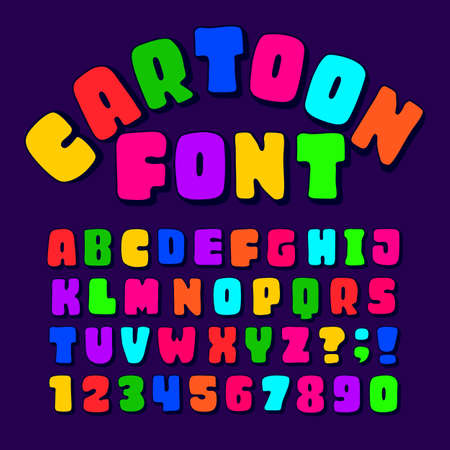 Cartoon alphabet font.のイラスト素材