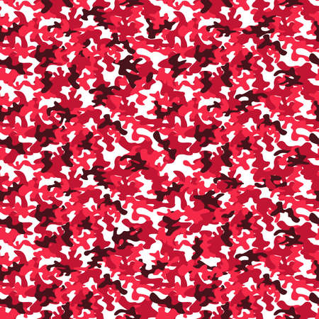 Military camo seamless pattern. Camouflage backdrop in red. Vector background for your design.のイラスト素材