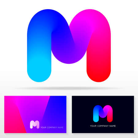 Letter M logotype design for  Stock Vector logo template.のイラスト素材
