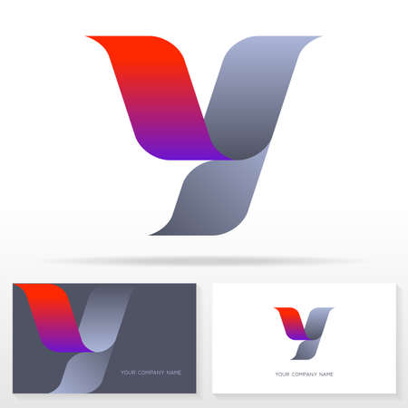 Letter Y logo design vector sign - Stock vector emblem. Business card templates.のイラスト素材