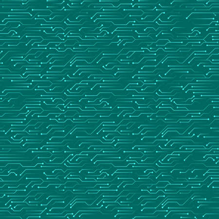 Circuit board vector seamless pattern. Digital hi-tech style background.のイラスト素材