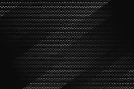 Abstract black geometric background. Modern carbon fiber texture. Stock vector backdrop.のイラスト素材