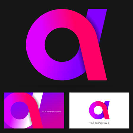 Letter A logo icon design template elements. Colorful vector sign. Business card templatesのイラスト素材