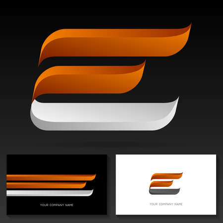 Letter E logo design â Modern dynamic vector sign. Business card templates. Stock vector illustration.のイラスト素材
