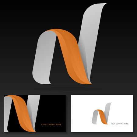 Letter N logo design â Modern dynamic vector sign. Business card templates. Stock vector illustration.のイラスト素材