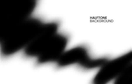 Halftone background. Pop art monochrome dotted texture. Abstract stock vector illustration.のイラスト素材