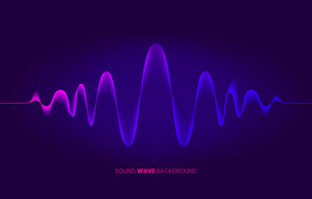 Vector sound wave background. Voice and sound recognition concept. Stock vector illustration in...