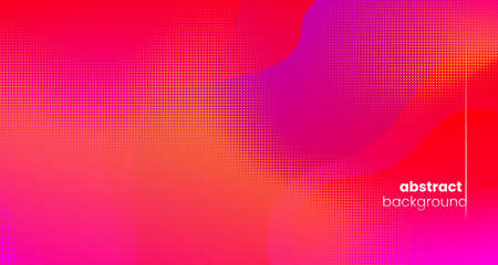Abstract wave background. Colorful bright background with halftone dots. Stock vector illustration.のイラスト素材