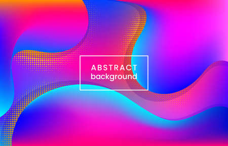 Abstract vector 3D gradient background with halftone elements. Stock vector illustration.のイラスト素材