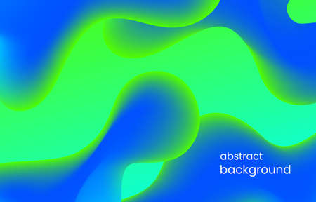 Abstract vector 3D shapes background. Acid colors. Stock vector illustration.のイラスト素材