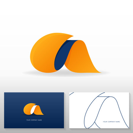 Letter A logo design â Abstract vector sign. Business card templates. Stock vector illustration.のイラスト素材