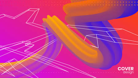 Abstract vector background with geometric design elements. Futuristic pattern for cover, banner, flyer, booklet, card, book etc.のイラスト素材