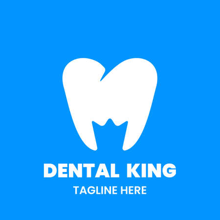 Dental logo design template. Abstract tooth and crown. Stock vector illustration.のイラスト素材
