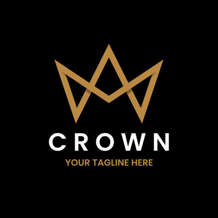 Simple crown icon design template. Stock vector illustration.のイラスト素材