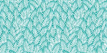 Tropical leaves seamless background in one color. Stock vector illustration.のイラスト素材