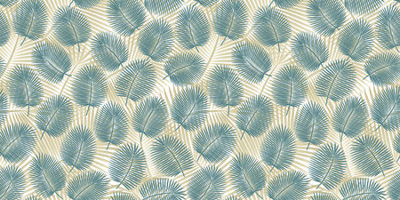 Palm leaves seamless background. Stock vector illustration.のイラスト素材