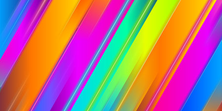 Abstract neon background with colorful stripes. Stock vector illustration.のイラスト素材
