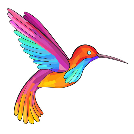 Colorful Colibri. Hummingbird. Great for company Logo.のイラスト素材