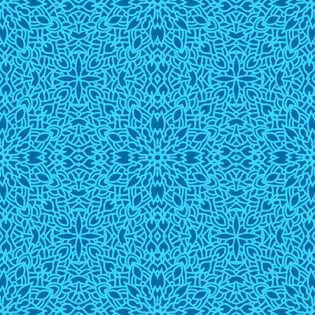 Ethnic vector floral seamless pattern with mandalas.のイラスト素材