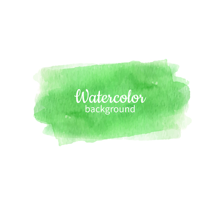 Watercolor geen abstract hand painted background. Watercolor vector texture. Great for card, flyer, poster.のイラスト素材