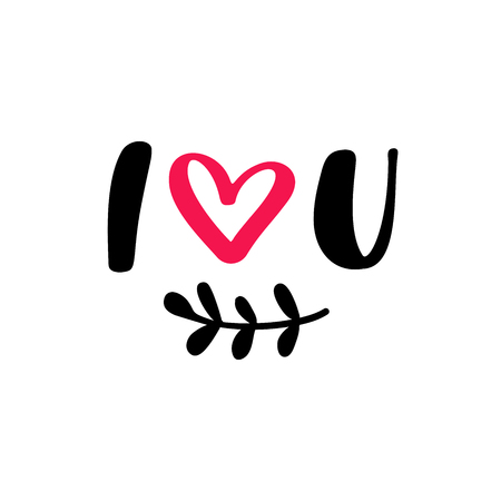 Valentine s Day vector lettering isolated handwriting calligraphy.のイラスト素材