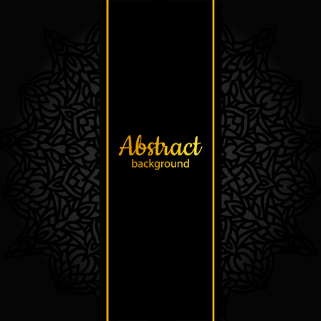 Ethnic vector background template with mandala flowerのイラスト素材