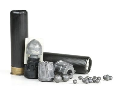hunting equipment on white background