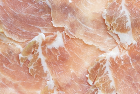 thin slices of hamの写真素材