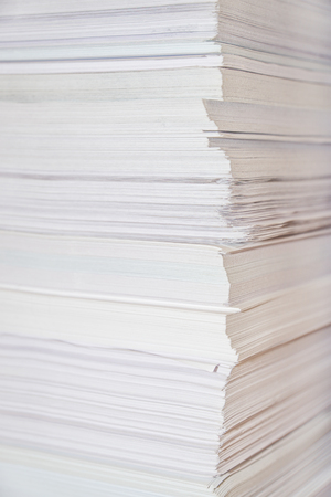 Huge paper stack close-up