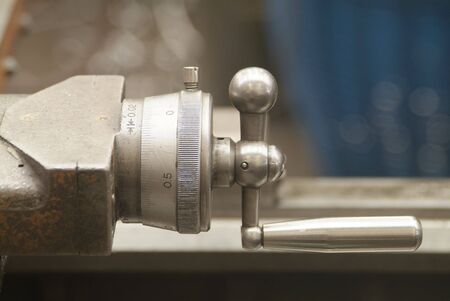 Adjustment handle of industrial turning machineの写真素材