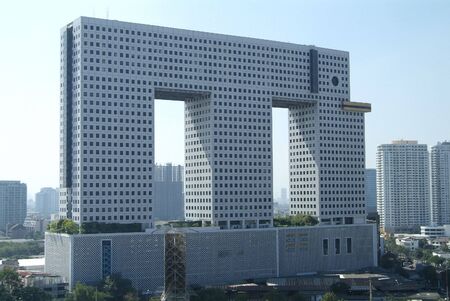 Large, elephant-shaped apartment building in Bangkok, Thailand