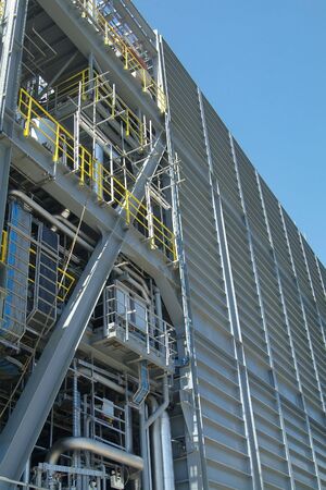 Detail of module at North Sea oil drilling platform