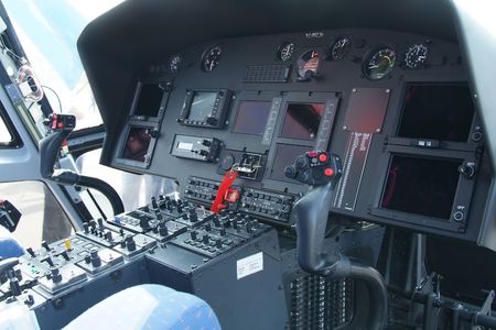 Cockpit instrument of helicopter with electronic instrumentation