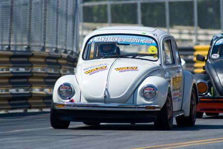 BANG SAEN, THAILAND - NOVEMBER 29: The classic car race at Bang Saen Speed Week in Bang Saen, Thailand on November 29 2009. During the event, this peaceful, tropical seaside resort is made into a race circuit for five days.のeditorial素材