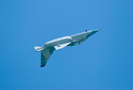 SINGAPORE - FEBRUARY 3: Alenia Aermacchi M-346 Master during its aerial display at Singapore Airshow 2010 at Changi Exhibition Centre, Singapore on February 3, 2010.のeditorial素材
