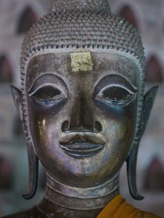 One of hundreds of Buddha images at Wat Si Saket in Vientiane, Laos.の写真素材