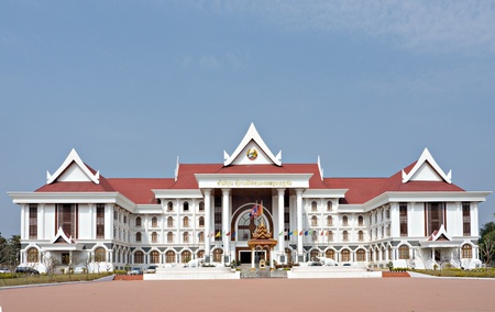 The office of the governor of Vientiane, Laos.のeditorial素材