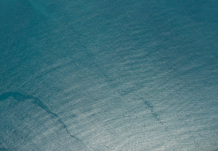 Aerial view of the sea at Sarangani Bay on Mindanao, the Philippines.